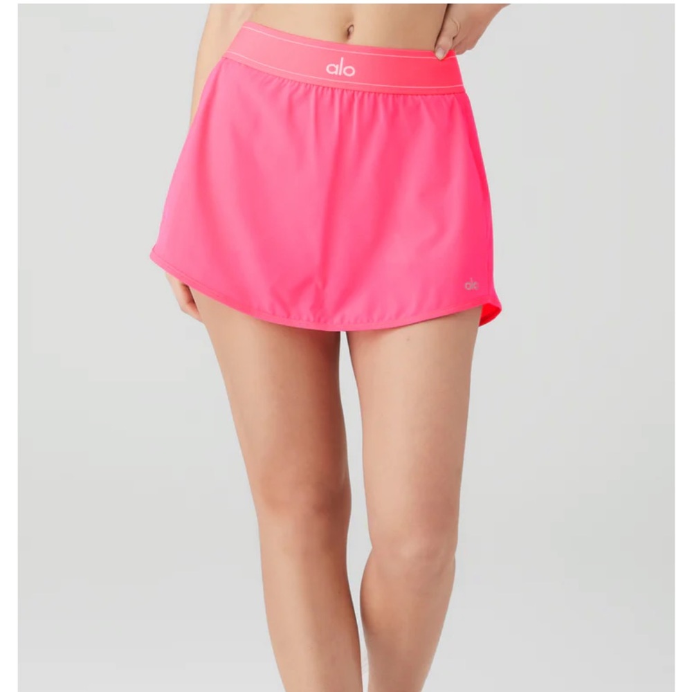 All Match Point Tennis Skirt - Fluorescent Pink Coral